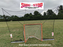 Load image into Gallery viewer, Shag Stop - Lacrosse and Hockey Goal Mounted Portable Backstop System