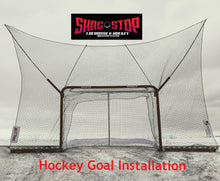 Load image into Gallery viewer, Shag Stop - Lacrosse and Hockey Goal Mounted Portable Backstop System