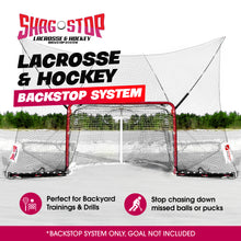 Load image into Gallery viewer, Shag Stop - Lacrosse and Hockey Goal Mounted Portable Backstop System