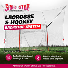 Load image into Gallery viewer, Shag Stop - Lacrosse and Hockey Goal Mounted Portable Backstop System